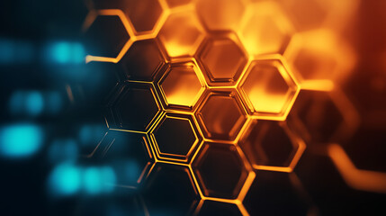 Professional Hexagon Shape Background Generative AI