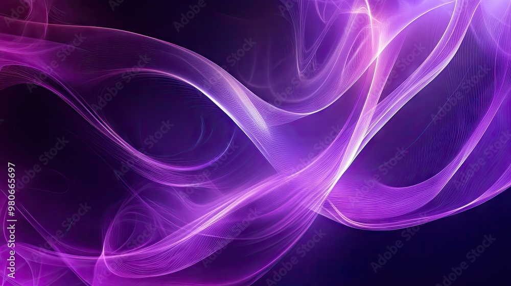 Poster a vibrant abstract purple background with smooth lines and gradients, creating a sense of elegance a
