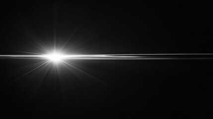 Optical flares on black background, sun shines, high resolution
