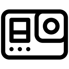 Action camera. Editable stroke vector icon.