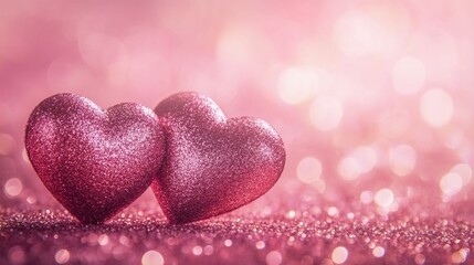 Two heart-shaped ornaments