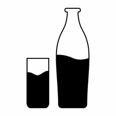 glass or cup and bottle icon