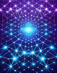 Fototapeta premium Abstract blue and purple grid