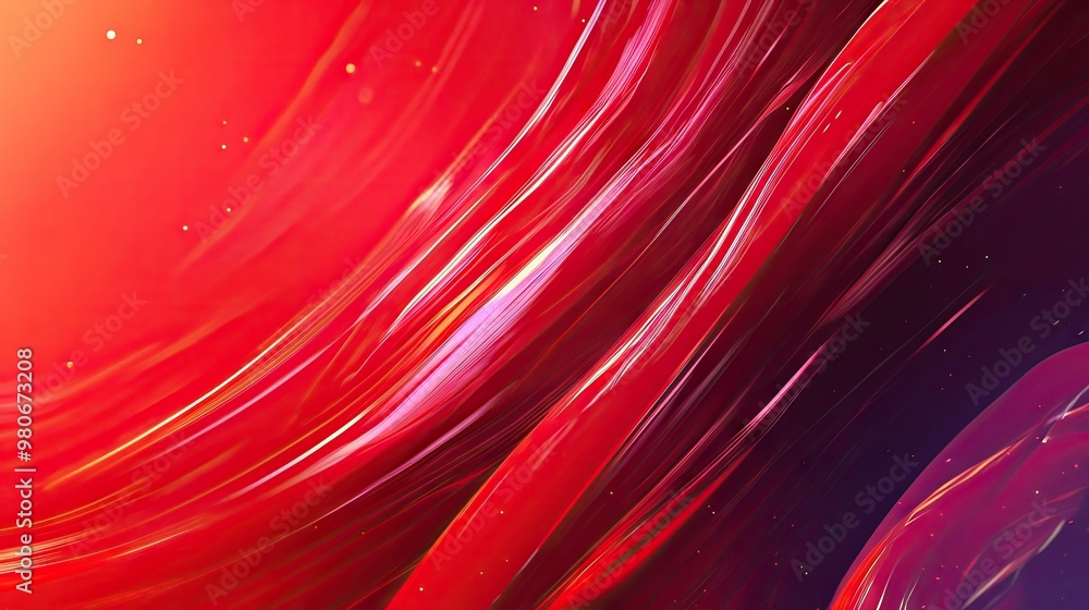 Poster a vivid red abstract background featuring soft gradients and energetic lines, creating a visually im