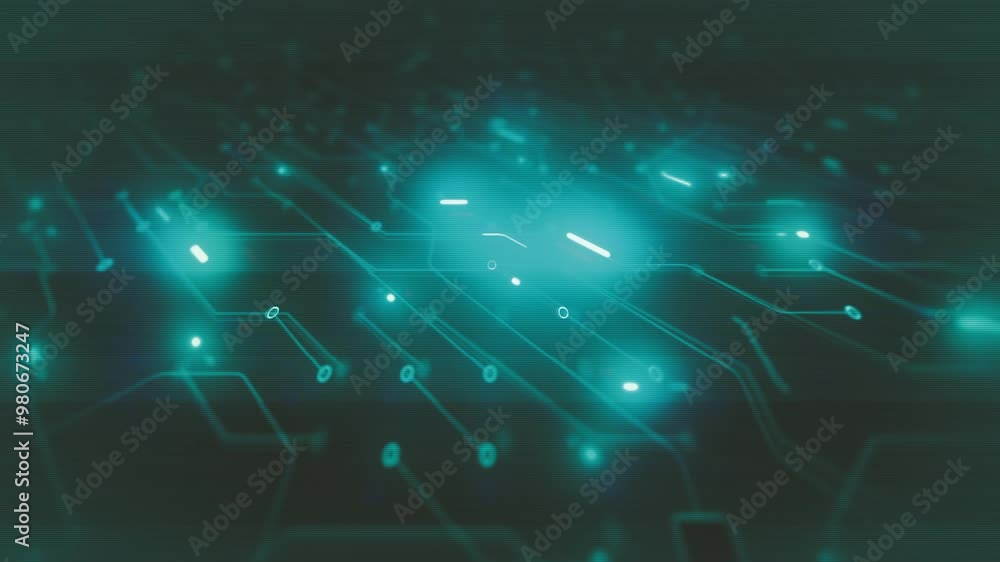 Poster computer motherboard chipset background/ animation of an abstract technology background with electro