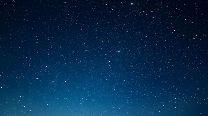 Obraz premium Night Sky Illustration with a Scattering of White Stars on a Deep Blue Background