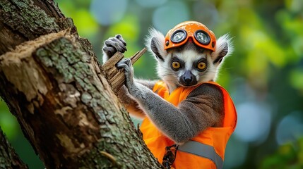 Lemur Tree Surgeon Humor