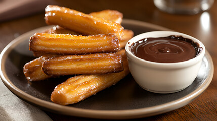 Churros with Chocolate Dipping Sauce