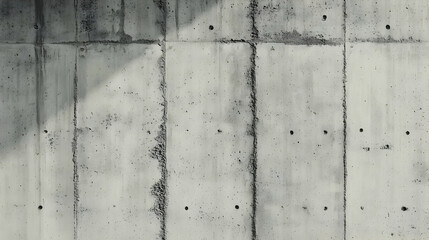 A Close-Up View of a Concrete Wall with a Slight Shadow, Revealing the Texture and Pattern of the Concrete, Featuring Subtle Lines and Dark Holes in the Concrete, Which Makes This a Great Background