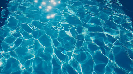 Obraz premium Abstract Blue Water Texture with Ripples and Glints of Light, a Serenity-Inducing Image