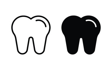 Tooth icon, Dental icon, Dental sign vector 