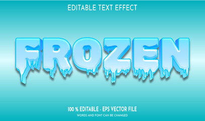 frozen editable text effect