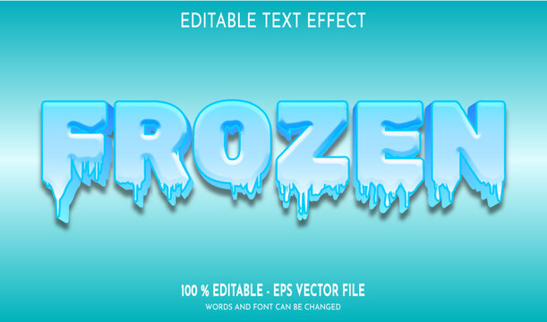 frozen editable text effect