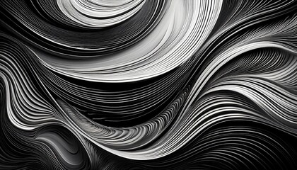 Abstract black and white lines