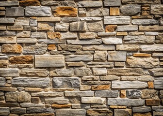 Fototapeta premium Weathered grey stones forming a rustic wall with subtle texture and natural pattern, evoking a sense of earthy serenity and timeless elegance in a neutral tone.