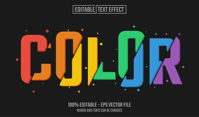 color editable text effect