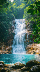 Obraz premium Serene Nature Landscape Wallpaper: High-Quality Scenic Backgrounds in Full HD