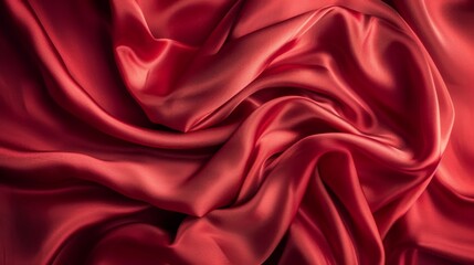 Obraz premium Red Silk Fabric Texture: Elegant and Smooth Background