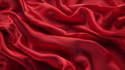 Obraz premium Red Satin Fabric Texture: Smooth, Flowing, and Elegant