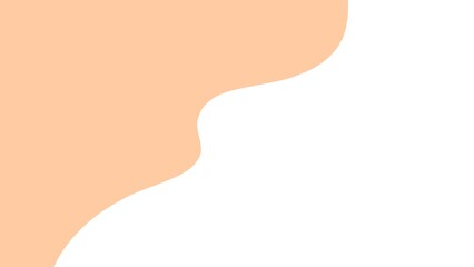  A peach-colored abstract shape with a curved edge transitions into a white background.