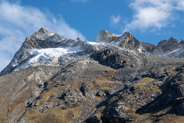 snow covered mountains