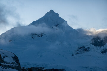 snow covered mountains