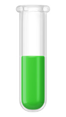PNG 3D science test tube, element illustration, transparent background