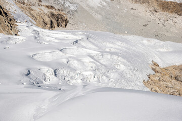 glacier in the andes