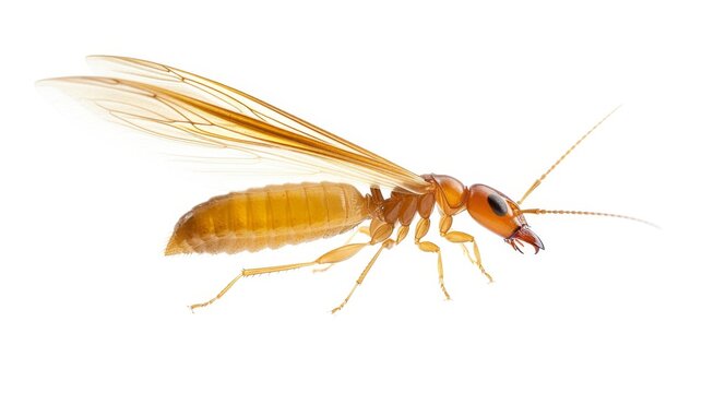 Close Up of a Winged Termite with Detailed Anatomy