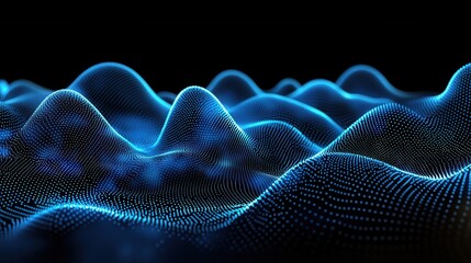 Fototapeta premium 3D rendering technology background abstract wave curve particle art illustration