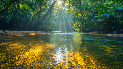 Fototapeta premium Serene Nature Landscape Wallpaper: High-Quality Scenic Backgrounds in Full HD