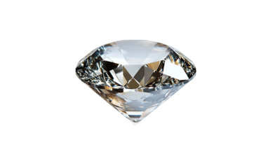 Diamond isolated on white or transparent background