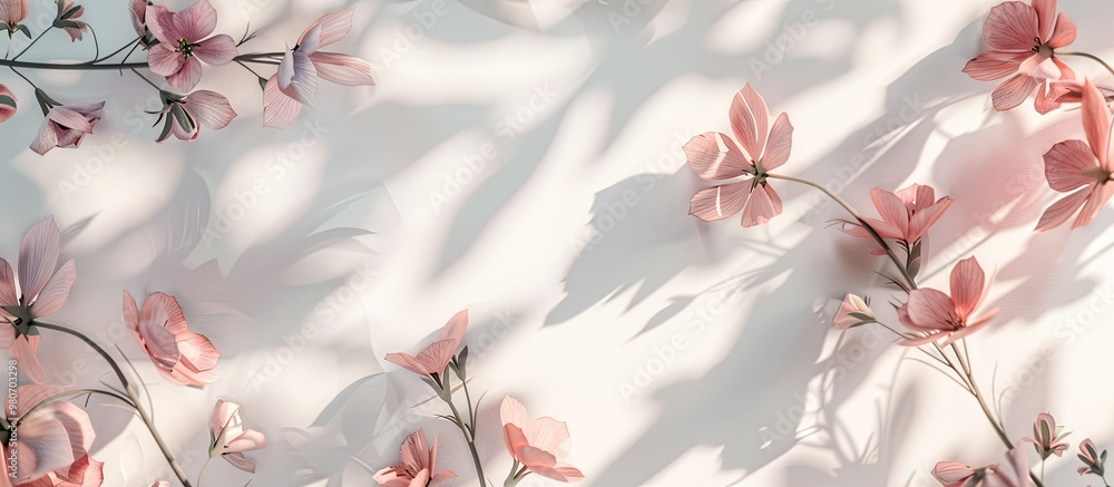 Poster image featuring a gentle floral pattern in the background with copy space for text