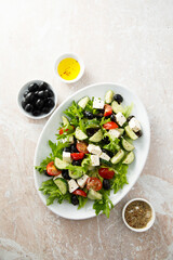Traditional Greek salad with Feta cheese