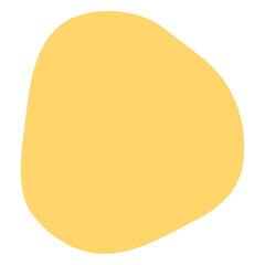 Pastel yellow png shape sticker, irregular design