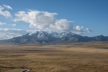 landscape with blue sky