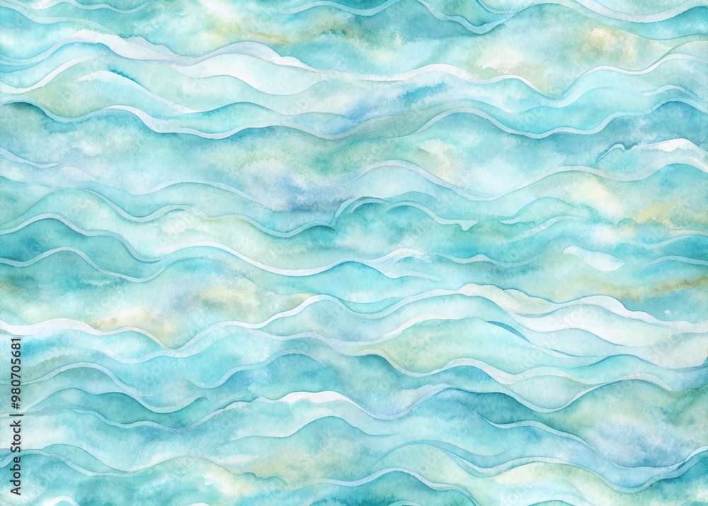 Poster softly blended abstract watercolor background featuring a seamless pattern of flowing water with gen