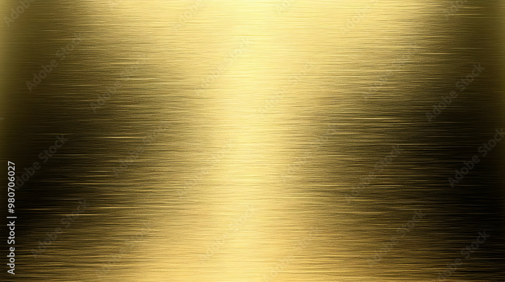 Aufkleber abstract gold brushed metal texture background with horizontal lines and gradient