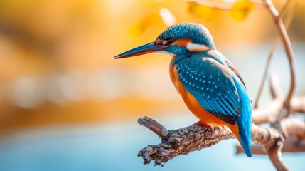 Vibrant Kingfisher Perched on a Branch