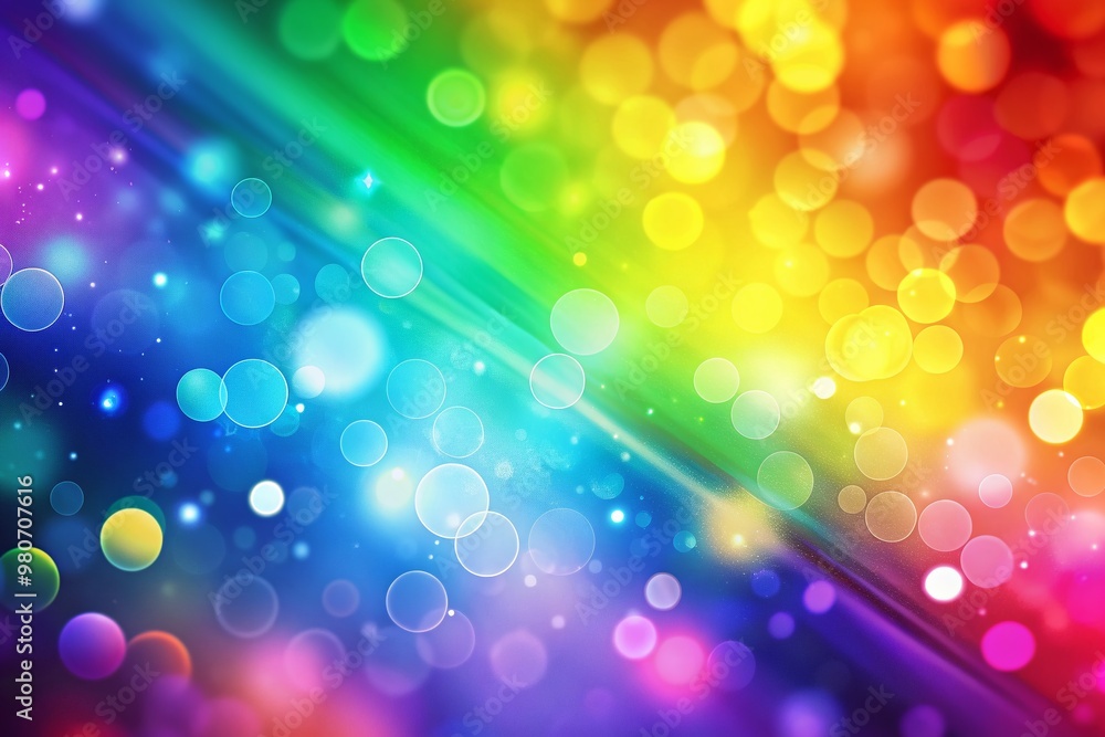 Poster vibrant, blurred, abstract background featuring smooth transitions of iridescent colors, creating a 