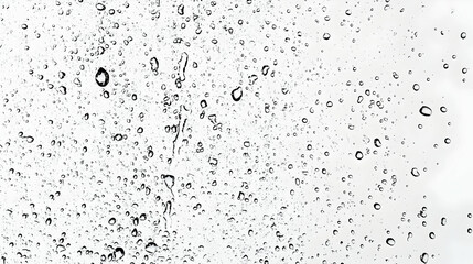 Abstract Water Drops Background Texture, Seamless Pattern of Raindrops on a White Surface, Simple and Minimalist Design for Graphic Design Projects, Photography Backgrounds, and Digital Art.