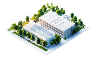 Data center isolated on white or transparent background