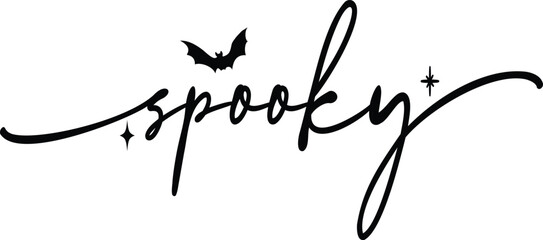 Spooky Text, Design for print on shirt, poster, banner. Pink color text on white background. Lovely print for tee shirt Illustrator Artwork