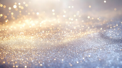 Abstract Background with Golden Glitter and Soft Lighting