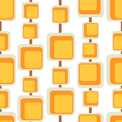 Geometric pattern png transparent background, seamless square shape, yellow design