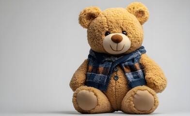 Obraz premium a stuffed bear wearing a scarf