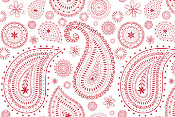 Red paisley background png transparent, Indian pattern, tattoo illustration