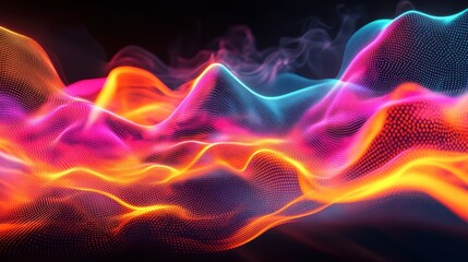 Obraz premium 3D rendering of ribbons and silk