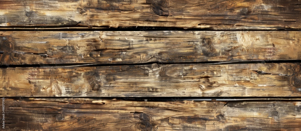 Poster top view of a charming vintage wooden texture provides a perfect backdrop with ample copy space imag