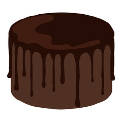 Chocolate cake png, dessert sticker, food illustration design